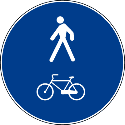 Segnale Percorso pedonale e ciclabile