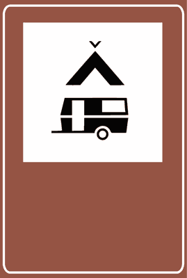Segnale Campeggio e caravan