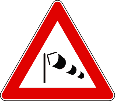 Segnale Forte vento laterale