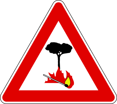 Segnale Pericolo d'incendio