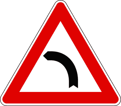 Segnale Curva a sinistra