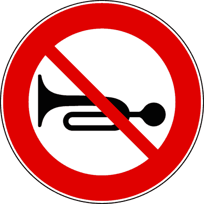 Segnale Divieto di segnalazioni acustiche