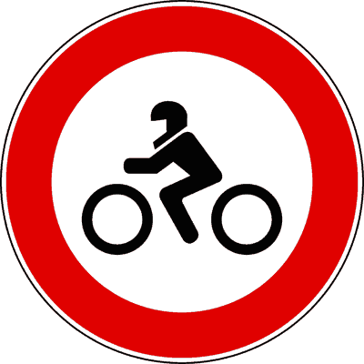 Segnale Transito vietato ai motocicli