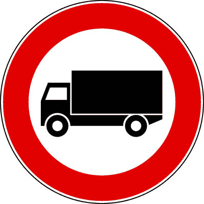 Segnale Transito vietato agli autocarri