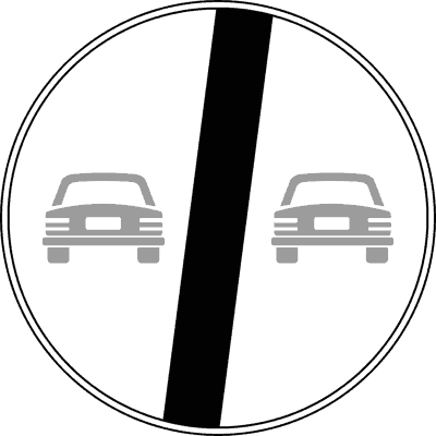 Segnale Fine del divieto di sorpasso