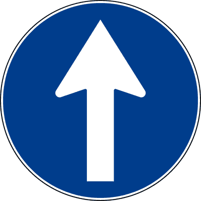 Segnale Direzione obbligatoria diritto