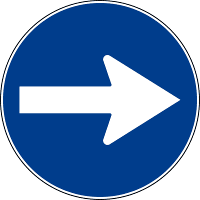 Segnale Direzione obbligatoria a destra
